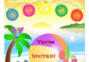Beach Party Invitation Template Beach Party Invitation Template 5 25 Quot Square Invitation