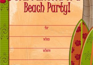 Beach Party Invitation Template Free Printable Party Invitations Free Invites for A
