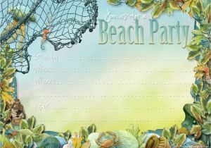Beach Party Invitation Template Party Planning Center Free Printable Beach themed Party