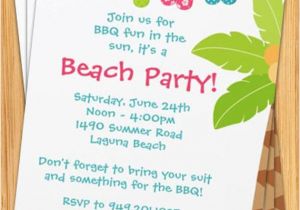 Beach Party Invitation Template Summer Beach Party Invitation