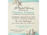 Beach theme Bridal Shower Invitation Template Starfish and Ribbon Bridal Shower 4 5×6 25 Paper