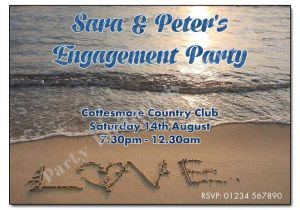 Beach themed Engagement Party Invitations Beach themed Engagement Party Invitations A Birthday Cake