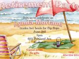 Beach themed Retirement Party Invitations Beach themed Retirement Party Invitations Home Party Ideas