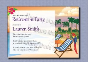 Beach themed Retirement Party Invitations Retirement Party Invitation Beach themed Custom Printable