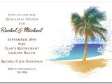 Beach themed Retirement Party Invitations Swaying Palm On the Beach Invitation