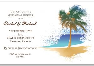 Beach themed Retirement Party Invitations Swaying Palm On the Beach Invitation