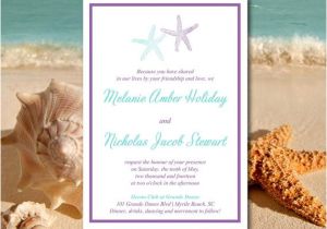 Beach Wedding Invitation Template Beach Wedding Invitation Template Starfish Invitation