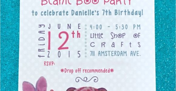 Beanie Boo Party Invitations Beanie Boo Bonanza B Lee events