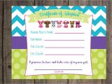 Beanie Boo Party Invitations Certificate Of Adoption Beanie Boo Birthday Party