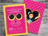 Beanie Boo Party Invitations Stuffed Animal Adoption Birthday Party Invitation