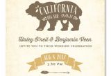 Bear Wedding Invitations Californian Bear Wedding Invitations On 100 Recycled