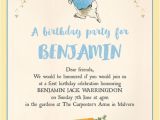 Beatrix Potter Birthday Invitations Beatrix Potter Peter Rabbit Party Invitation