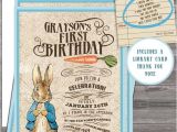 Beatrix Potter Birthday Invitations Vintage Peter Rabbit Beatrix Potter Birthday Party or