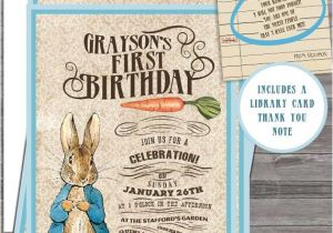 Beatrix Potter Birthday Invitations Vintage Peter Rabbit Beatrix Potter Birthday Party or
