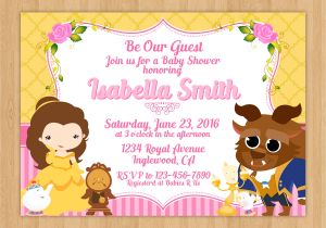 Beauty and the Beast Baby Shower Invitations Beauty and the Beast Baby Shower Invitation