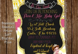 Beauty and the Beast Baby Shower Invitations Beauty and the Beast Belle Baby Shower Invitation Be