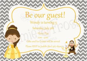 Beauty and the Beast Baby Shower Invitations Items Similar to Beauty and the Beast Invitation On Etsy