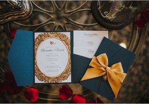 Beauty and the Beast Inspired Wedding Invitations Be Our Guest Beauty and the Beast Inspired Wedding Ideas