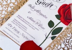 Beauty and the Beast Inspired Wedding Invitations Could these Beauty and the Beast Wedding Photos Be Any