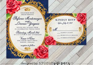Beauty and the Beast Quinceanera Invitations Beauty and the Beast Fairy Tale Printable Wedding Invitation