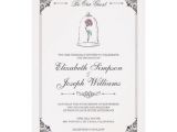 Beauty and the Beast Wedding Invitation Template Beauty and the Beast Enchanted Rose Wedding Invitation