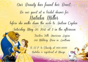 Beauty and the Beast Wedding Invitation Template Free Beauty and the Beast Personalized Invitations 5×7 by