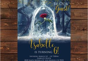 Beauty and the Beast Wedding Invitation Template Free Items Similar to Beauty and the Beast Birthday Invitations