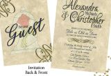 Beauty and the Beast Wedding Invitations Beauty and the Beast Wedding Invitation Set Rsvp Envelope