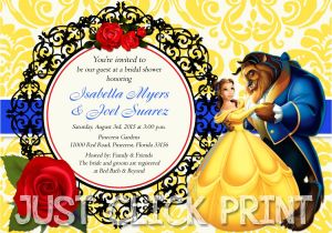 Beauty and the Beast Wedding Shower Invitations Beauty and the Beast Bridal Shower or Birthday Invitation