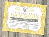 Bee Baby Shower Invites Bee Baby Shower Invitation Bee and Honey B Typography