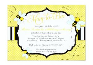 Bee Baby Shower Invites Bee themed Baby Shower Invitation Mom to "bee"