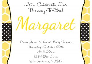 Bee Baby Shower Invites Bumble Bee Baby Shower Invitation