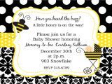 Bee themed Baby Shower Invites Bumble Bee Baby Shower Ideas