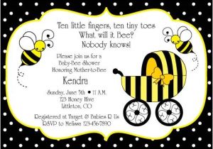 Bee themed Baby Shower Invites I Like the Saying at the top Bumble Bee Baby Shower