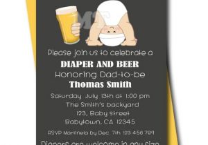 Beer and Diaper Party Invite Template Beer and Diaper Baby Shower Invitation Chalkboard Dad Baby