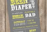 Beer and Diaper Party Invite Template Beer and Diaper Baby Shower Invitation Grey and Yellow