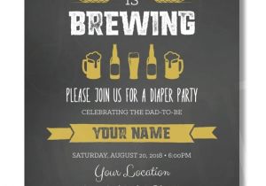 Beer and Diaper Party Invite Template Diaper Party Invite Baby is Brewing Invite Beer Diaper Party