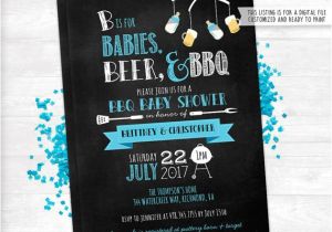 Beer Bbq and Baby Shower Invites Babies Beer & Bbq Baby Shower Invitation Printable