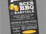 Beer Bbq and Baby Shower Invites Coed Baby Shower Invitation Beer Bbq and Baby Talk