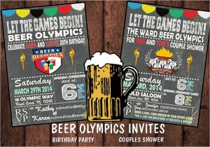 Beer Olympics Party Invitations Beer Olympics Invitationbirthdaycouples by Bowersink On Etsy