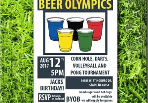 Beer Olympics Party Invitations Beer Olympics Party Invitations