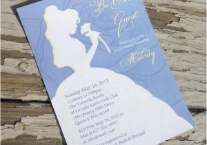 Belle Bridal Shower Invitations Disney Beauty and the Beast Belle Bridal Shower