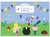 Ben and Holly Party Invites Customized Ben and Holly S Little Kingdom Birthday