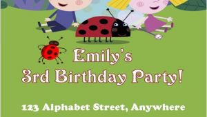Ben and Holly Party Invites Personalised Ben and Holly Invitations Design 2