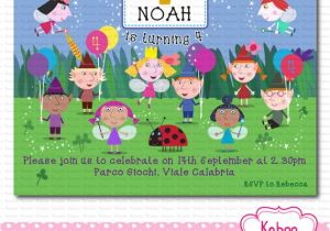 Ben and Holly Party Invites Printable Ben and Holly S Little Kingdom Inspired Digital