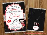 Betty Boop Birthday Party Invitations Betty Boop Birthday Invitation by Uniquedesignzzz On Etsy