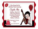 Betty Boop Birthday Party Invitations Betty Boop Birthday Party Invitation Invitations Pinterest