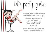 Betty Boop Birthday Party Invitations Party On with Betty Boop Invitation Printable by