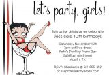 Betty Boop Bridal Shower Invitations Party On with Betty Boop Invitation Printable or Printed