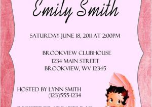Betty Boop Bridal Shower Invitations Personalized Invitations